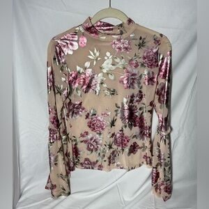 Show Me Your MuMu Floral Blouse in Pink and Cream